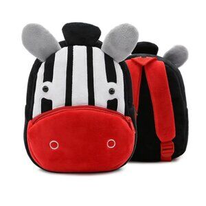 Cute Animal Plush Backpack for Toddlers Kids Gift Bag ( zebra )